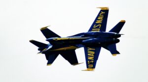The US Navy Blue Angels perform at the Vectren Dayton Air Show in Dayton, Ohio, on Saturday, June 28, 2014. (Andrea Nay)