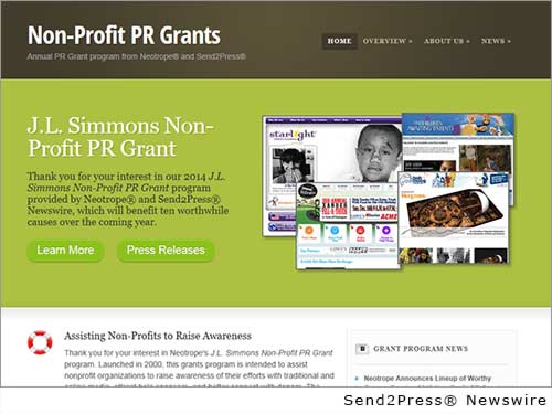 Annual PR Grant Program for Non-Profits announced by Neotrope to Help Worthy Causes Tackle Earned Media