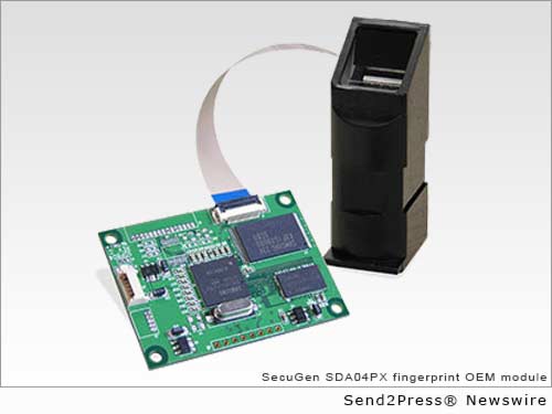 SecuGen to Showcase U20 and SDA04PX OEM Fingerprint Sensors at CES